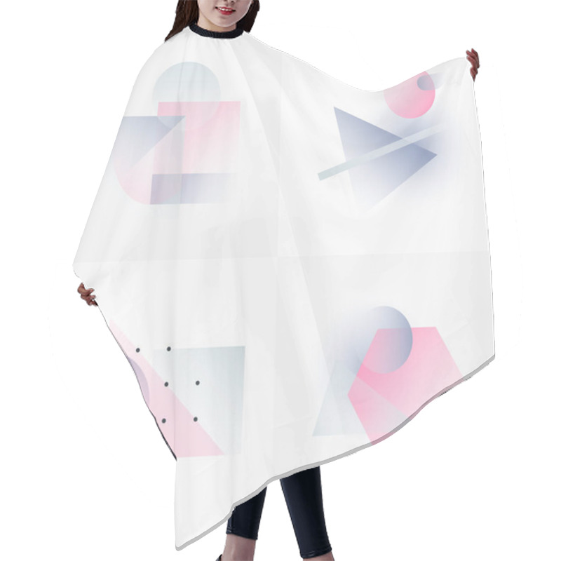 Personality  Gradient Geometric Forms Hair Cutting Cape