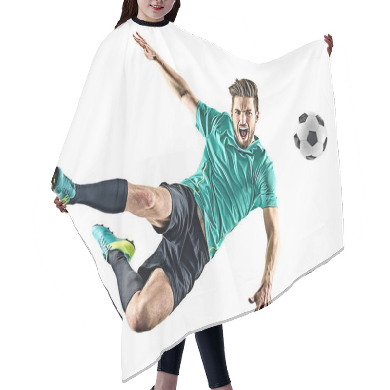 Personality  Soccer Player Man Isolated Hair Cutting Cape