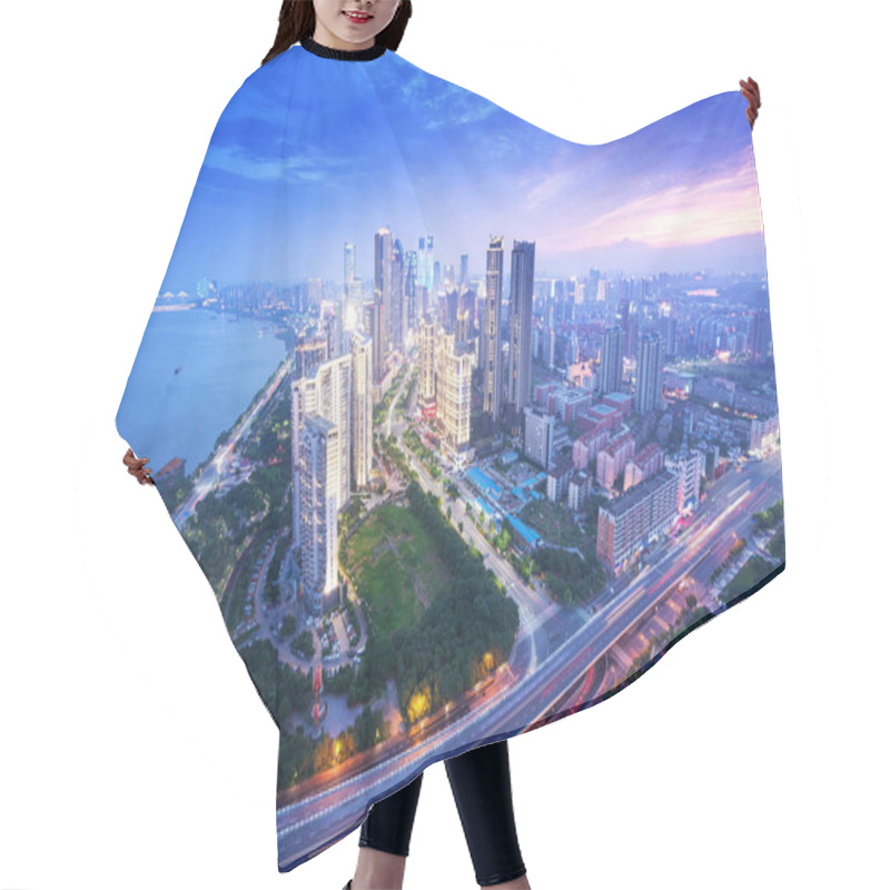 Personality  Aerial View Of Chinese City,shenzhen Hair Cutting Cape