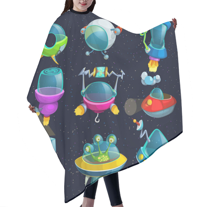 Personality  Space Ships Set Hair Cutting Cape