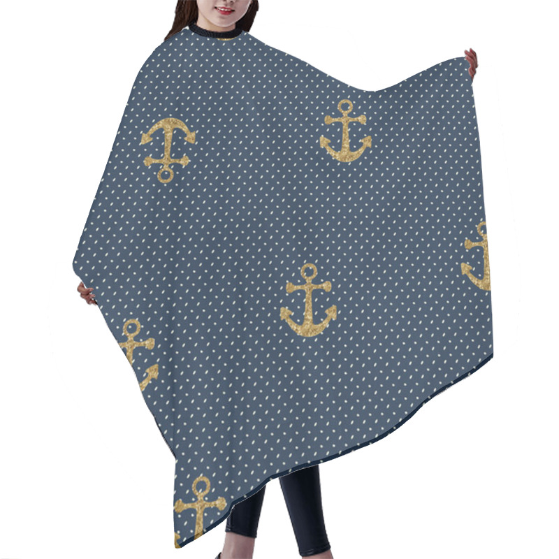 Personality  Vector Hand Drawn Anchor Seamless Pattern Hair Cutting Cape