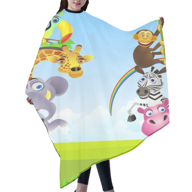 Personality  Animal Cartoon Hair Cutting Cape