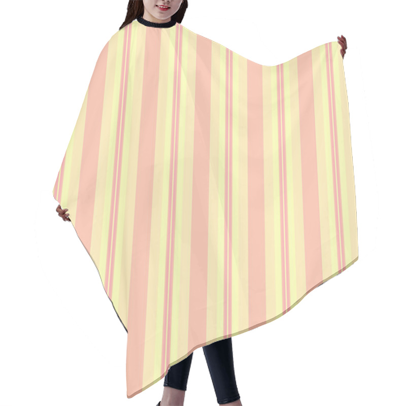 Personality  Elegant Pastel Striped Pattern In Peach And Pale Yellow. Perfect For Backgrounds, Textiles, Packaging, Or Website Design. Creates A Soft, Feminine, And Sophisticated Aesthetic. Hair Cutting Cape