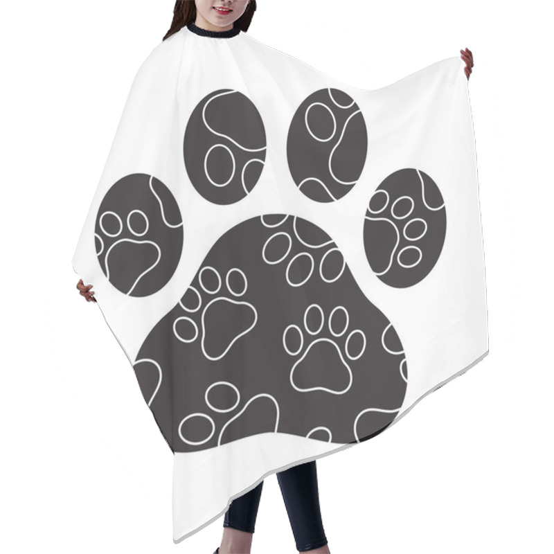 Personality  Dog Paw Vector Footprint Logo Icon Camouflage Graphic Symbol Illustration French Bulldog Bear Cat Cartoon Hair Cutting Cape