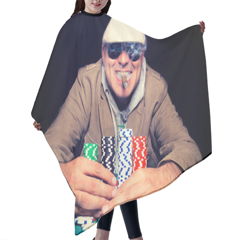 Personality  Poker Player Hair Cutting Cape