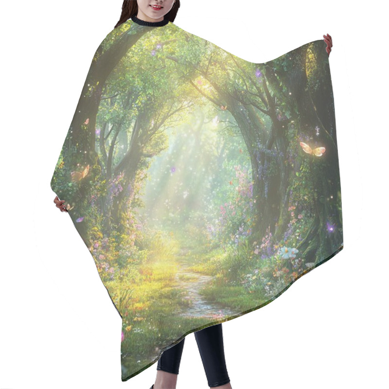 Personality  Fairy Tale Forest, Fantasy Illustration Hair Cutting Cape