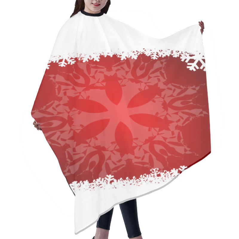 Personality  Christmas Background With Snowflakes Hair Cutting Cape