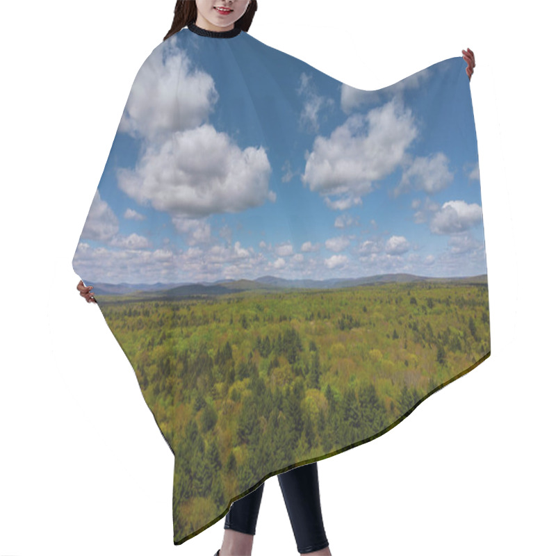 Personality  Pocono Mountains Pennsylvania Landscape With Green Meadow And Forest Hair Cutting Cape