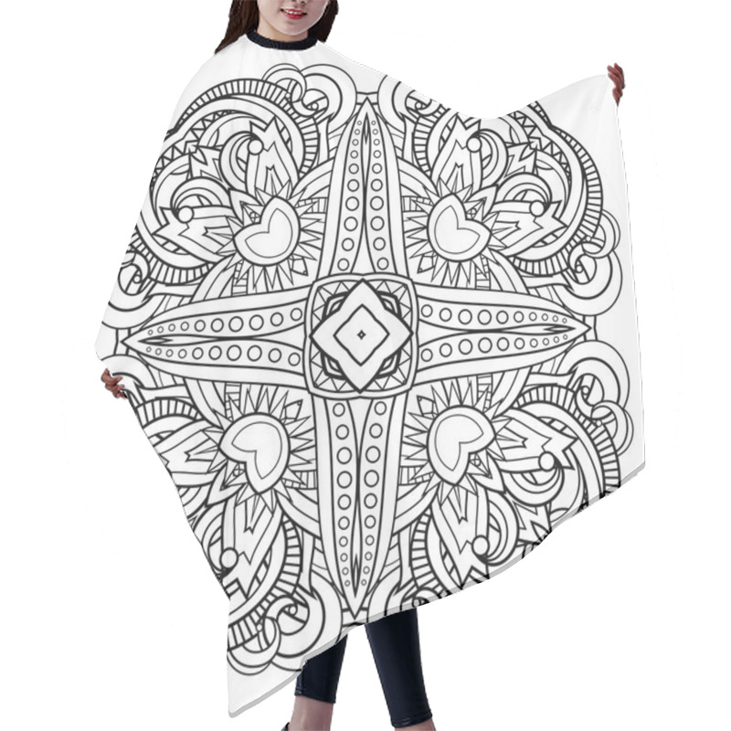 Personality  Vector Beautiful Deco Foursquare Hair Cutting Cape