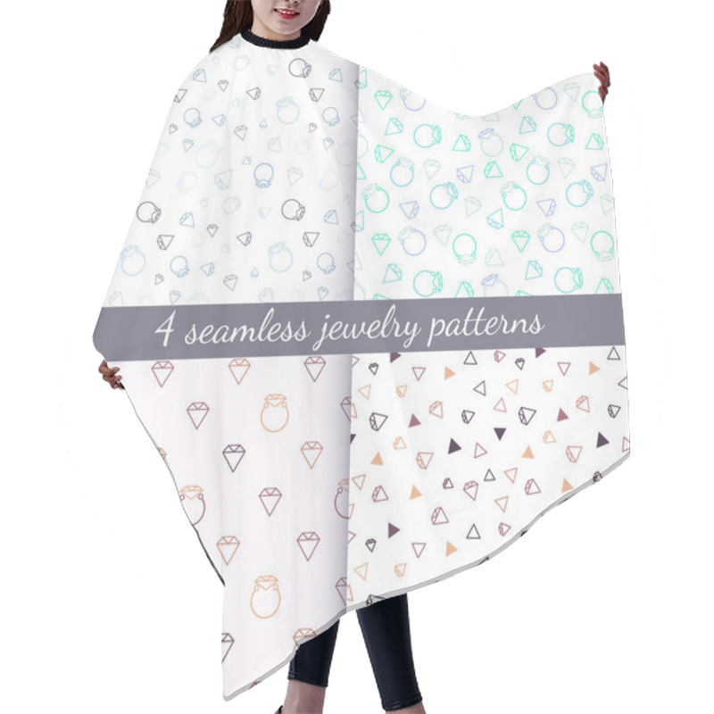 Personality  Diamond Rign Engagement And Anniversary Gift Wrapping Pattern Design Set Hair Cutting Cape