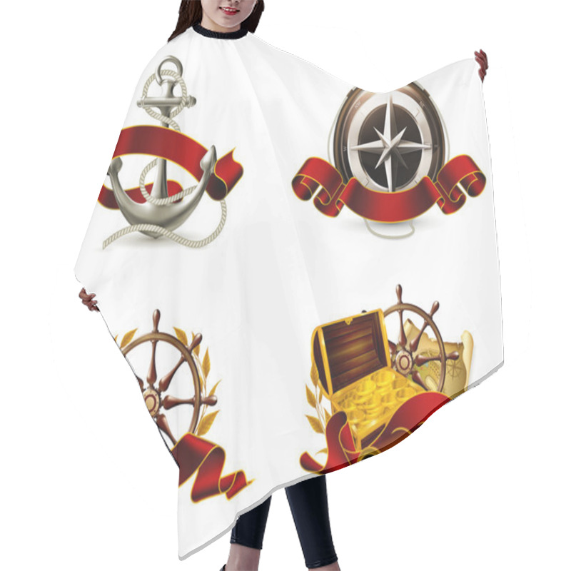 Personality  Marine Emblem Set Hair Cutting Cape