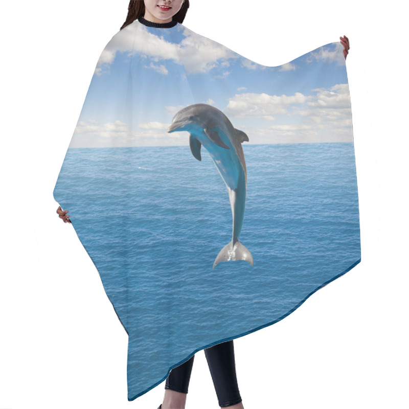 Personality  Single  Jumping Dolphin Hair Cutting Cape