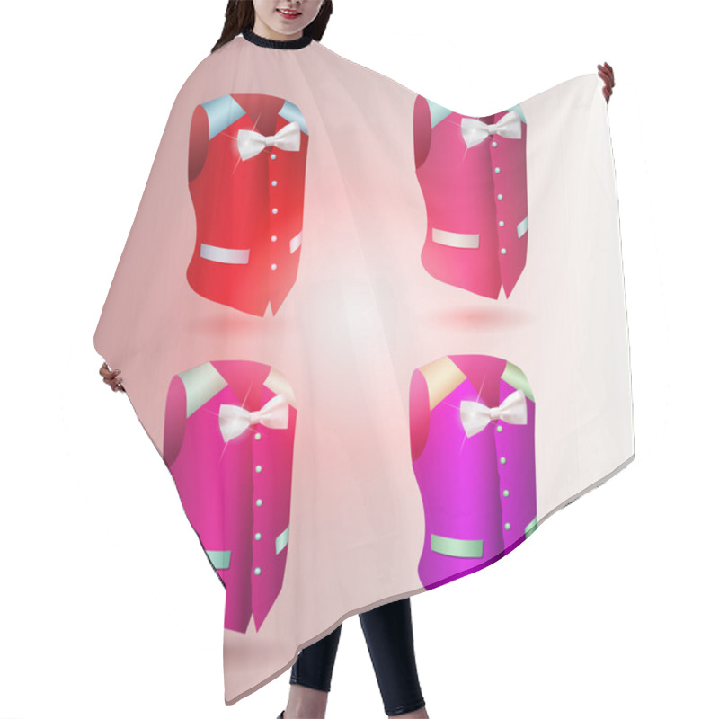 Personality  Vector Waistcoat,  Vector Illustration   Hair Cutting Cape