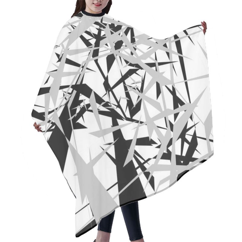 Personality  Geometric Edgy Rough Pattern Hair Cutting Cape