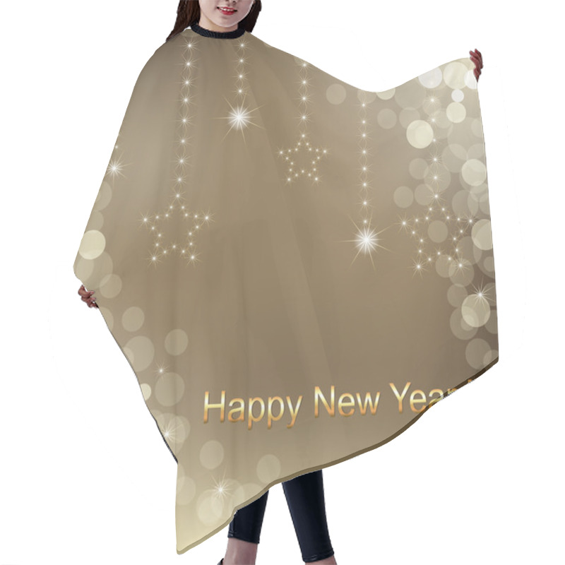 Personality  Happy New Year Background Hair Cutting Cape