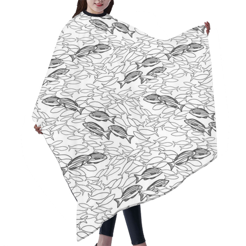 Personality  Collection Of  Ocean Fish Hair Cutting Cape