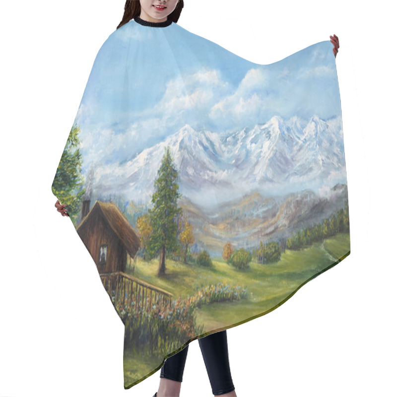 Personality  Mountain Landscape View Hair Cutting Cape