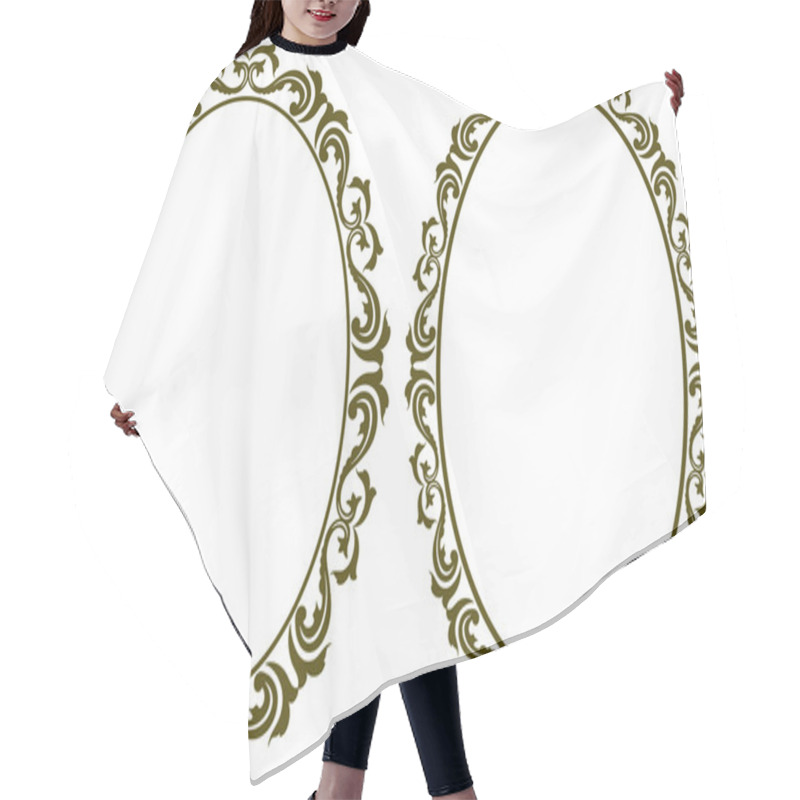 Personality  Oval Border Hair Cutting Cape