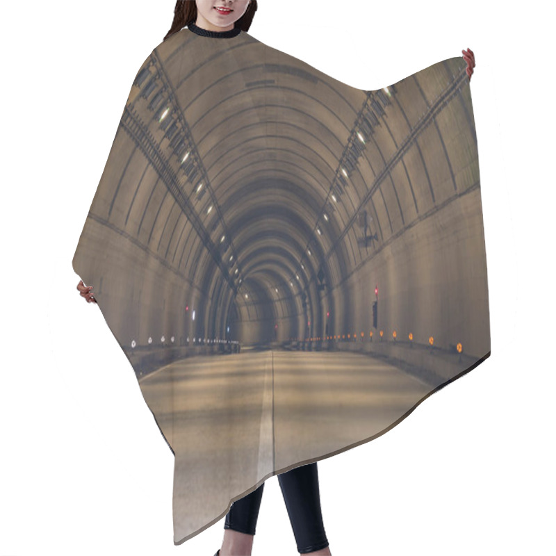 Personality  Tunnel Road With Two Lane Highway Hair Cutting Cape