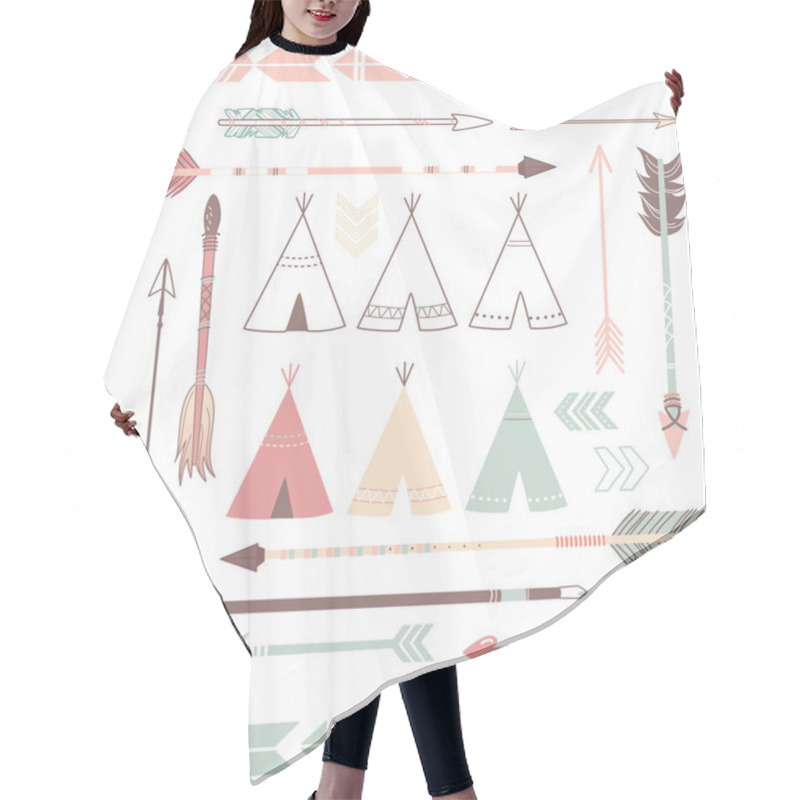 Personality  Teepee Tents And Arrows Hair Cutting Cape