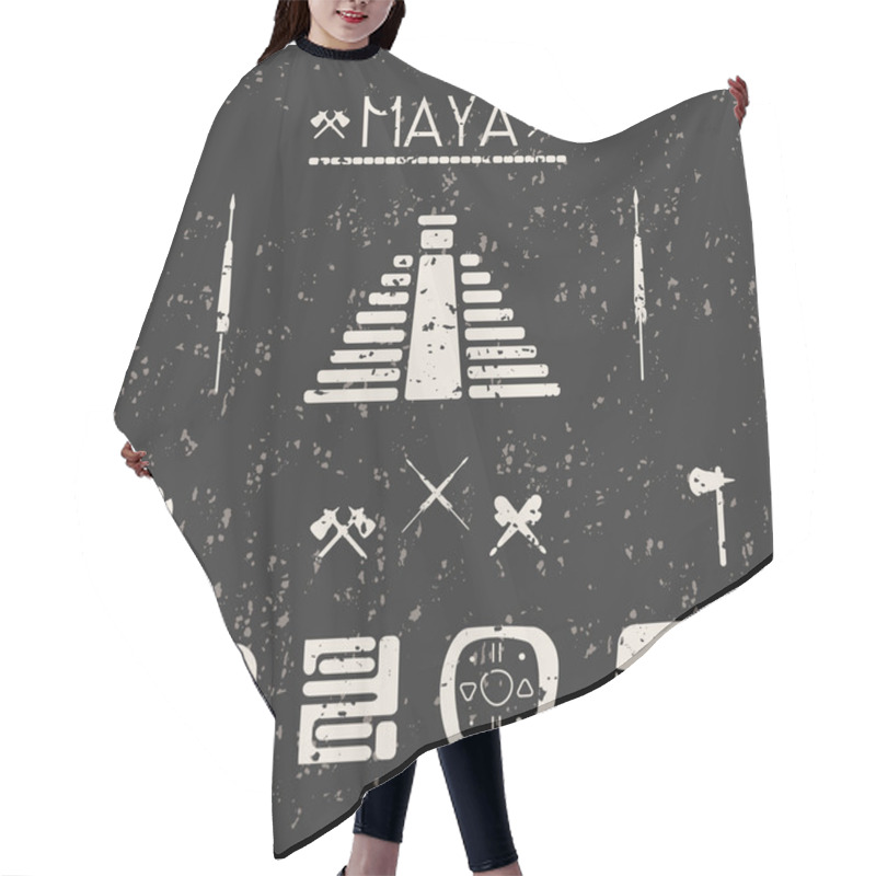 Personality  Design Elements Mystical Signs And Symbols Of The Maya. Hair Cutting Cape