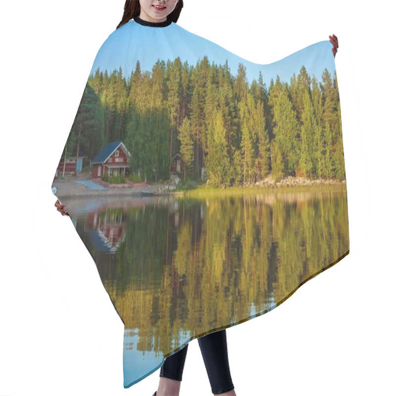 Personality  Forest Reflecting In Lake Hair Cutting Cape