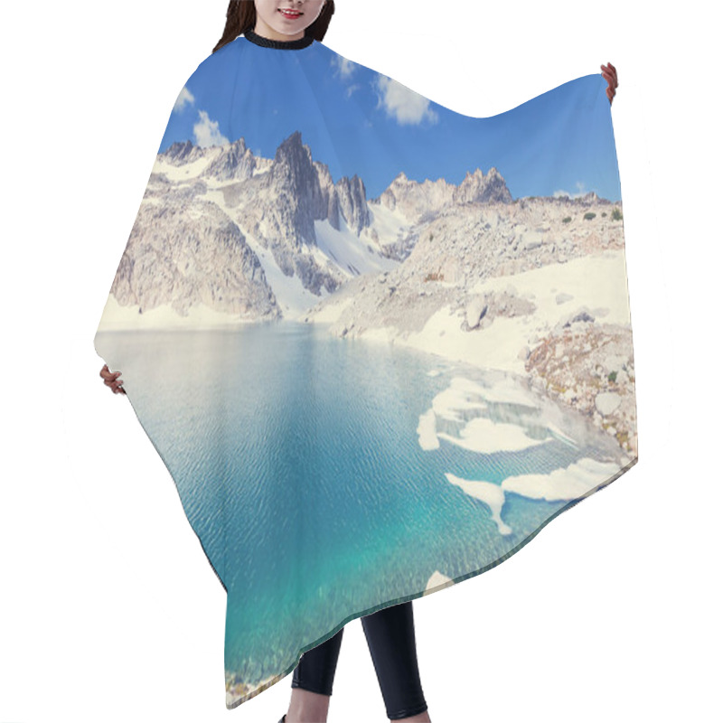 Personality  Beautiful Alpine Lakes Hair Cutting Cape