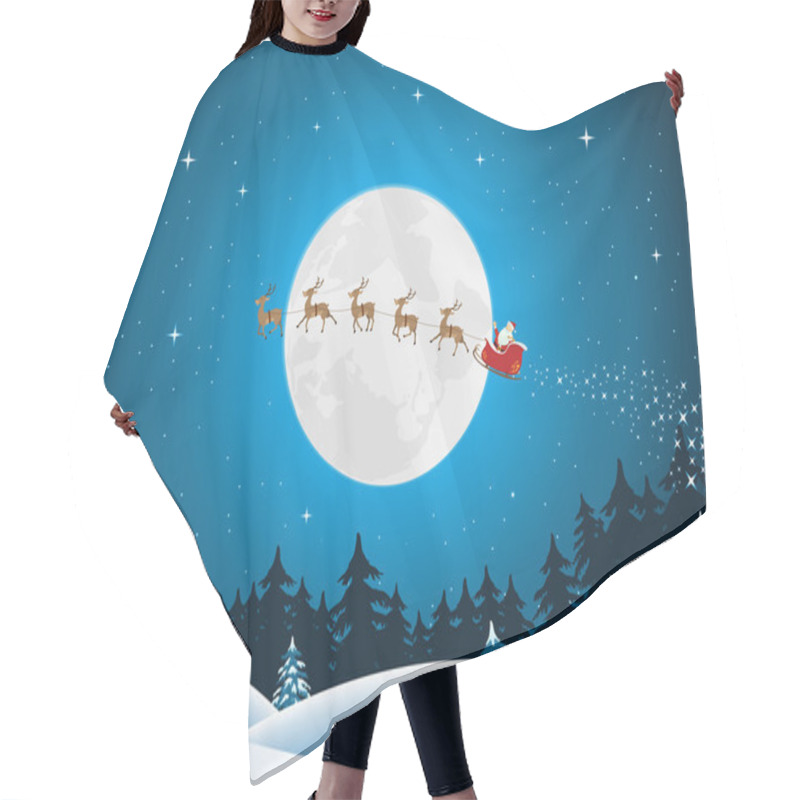 Personality  Merry Christmas Card Hair Cutting Cape