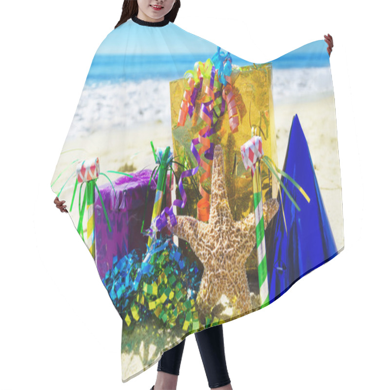 Personality  Birthday Decorations On The Beach Hair Cutting Cape