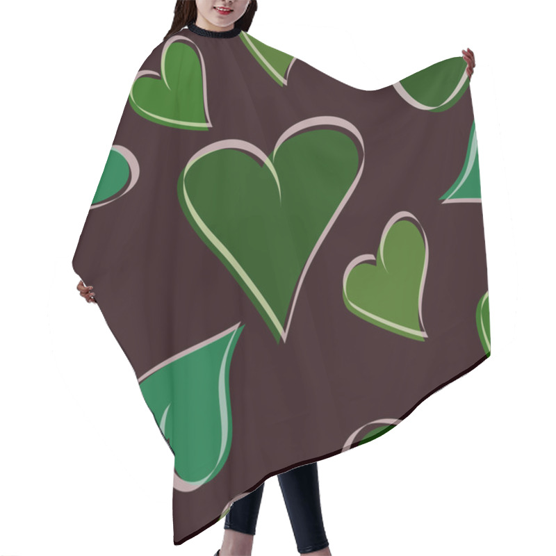 Personality  Seamless And Fully Repeatable Heart Pattern Tile Hair Cutting Cape