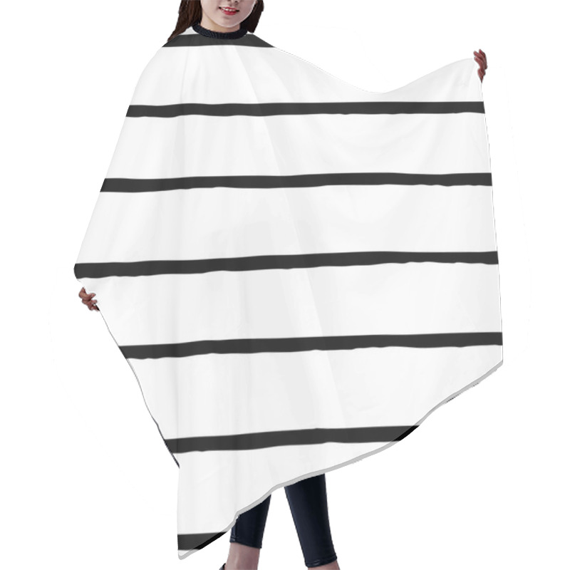 Personality  Horizontal Stripes Pattern Hair Cutting Cape