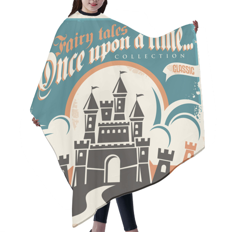 Personality  Retro Castle Illustration Hair Cutting Cape