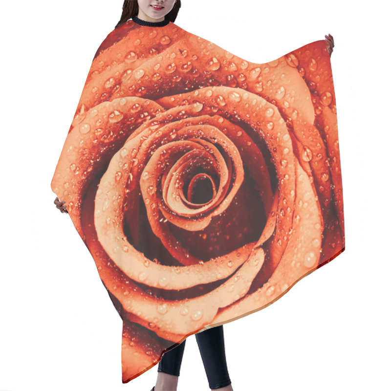 Personality  Red Rose Background Hair Cutting Cape