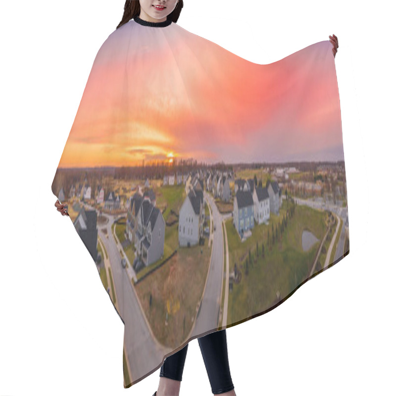 Personality  New American East Coast Neighborhood View During Sunset Hair Cutting Cape