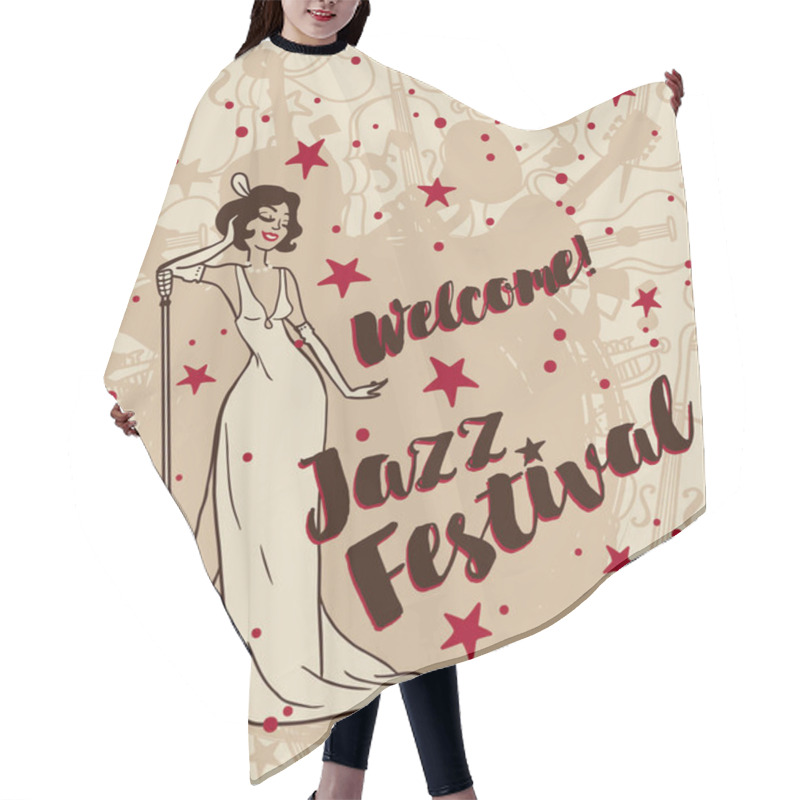 Personality   Jazz Festival Poster Hair Cutting Cape