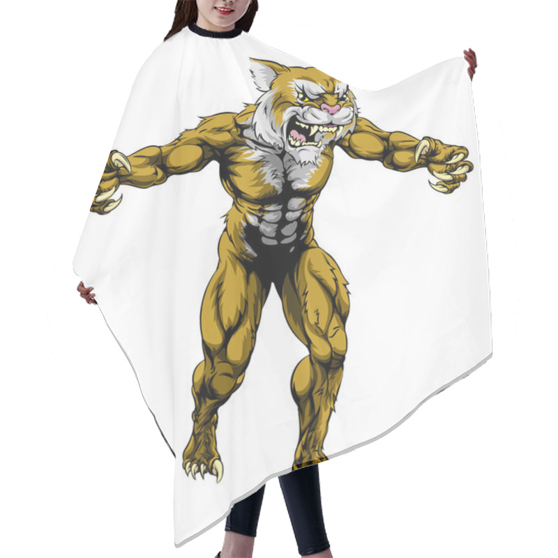 Personality  Wildcat Scary Sports Mascot Hair Cutting Cape