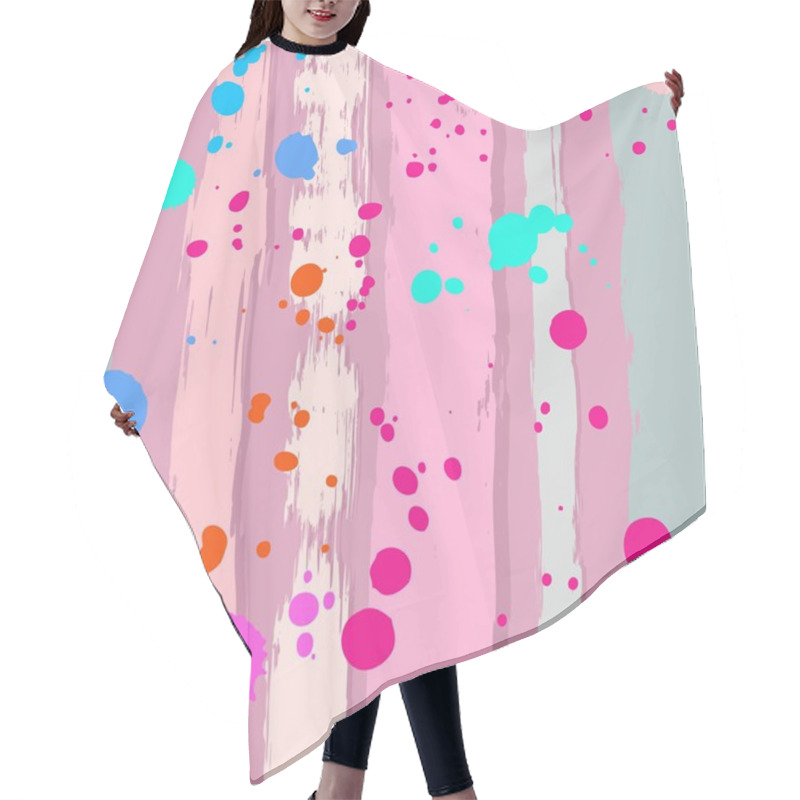 Personality  Background Seamless, Stripes And Blobs, Pink.  Hair Cutting Cape