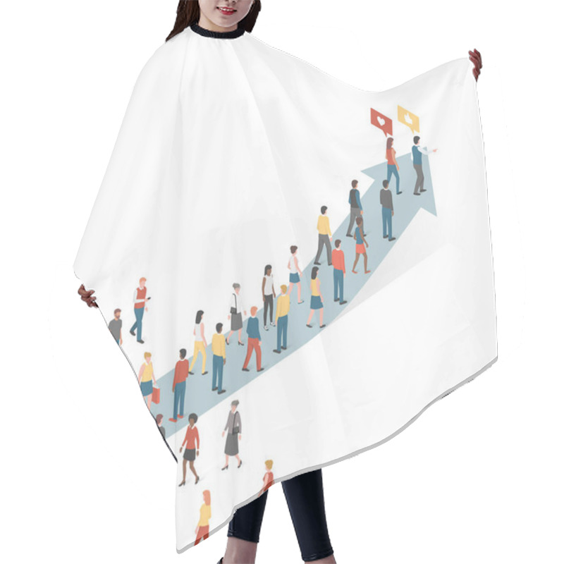 Personality  People Following An Arrow Hair Cutting Cape