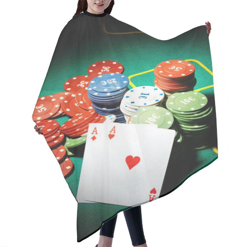 Personality  Poker Cards Hair Cutting Cape