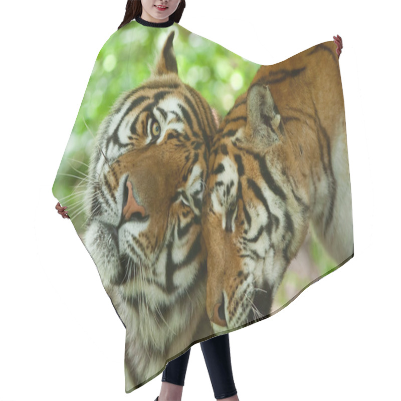 Personality  Male And Female Tiger Hair Cutting Cape