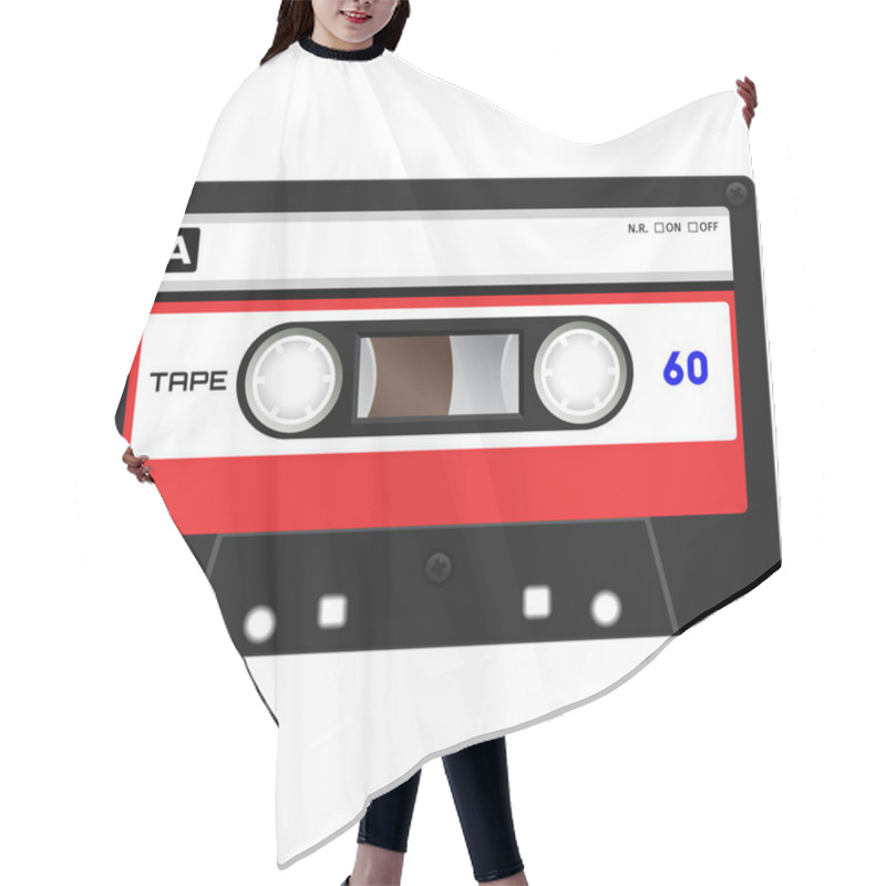 Personality  Plastic Audio Cassette Tape Hair Cutting Cape