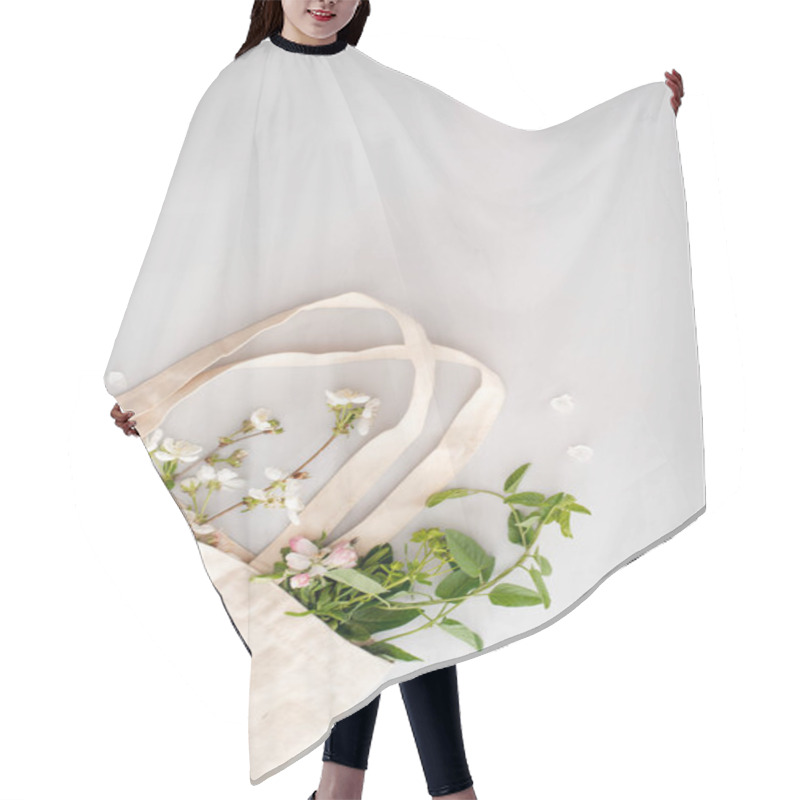 Personality  Zero Waste Shopping Concept - Cotton Bag, Glass Bottle For Water Hair Cutting Cape