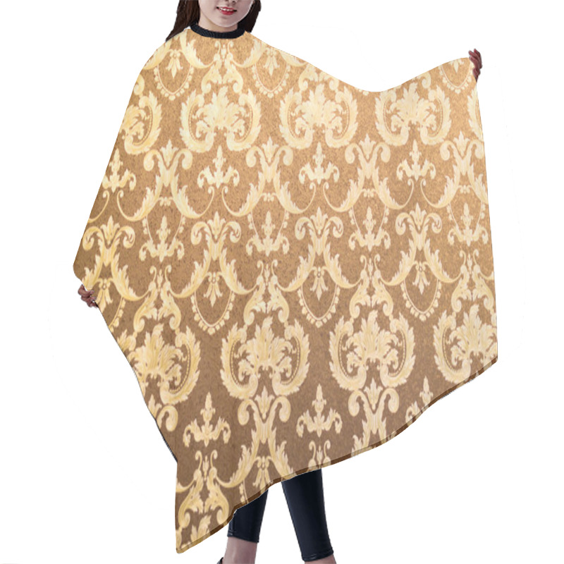 Personality  Gilded Floral Wall Background Hair Cutting Cape