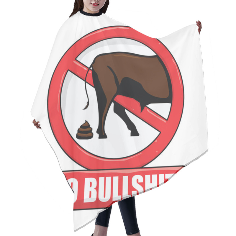 Personality  No Bullshit Sign Hair Cutting Cape