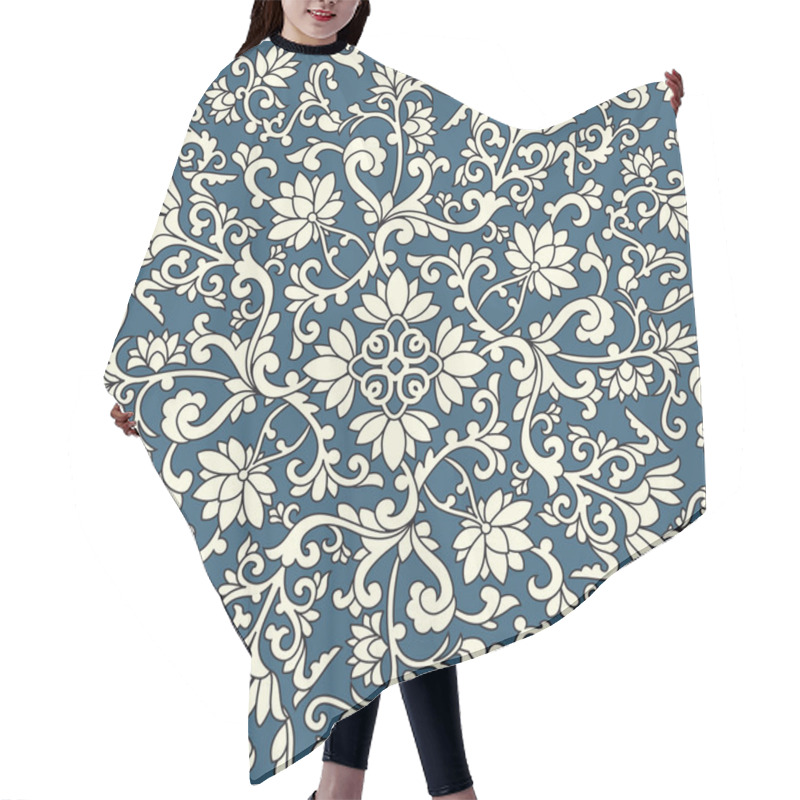 Personality  Seamless Pattern Chinese Hair Cutting Cape