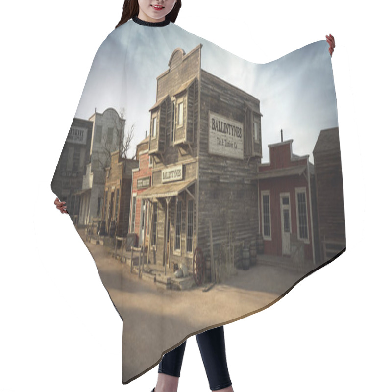 Personality  Old Western Town Main Street, Wild West Hair Cutting Cape