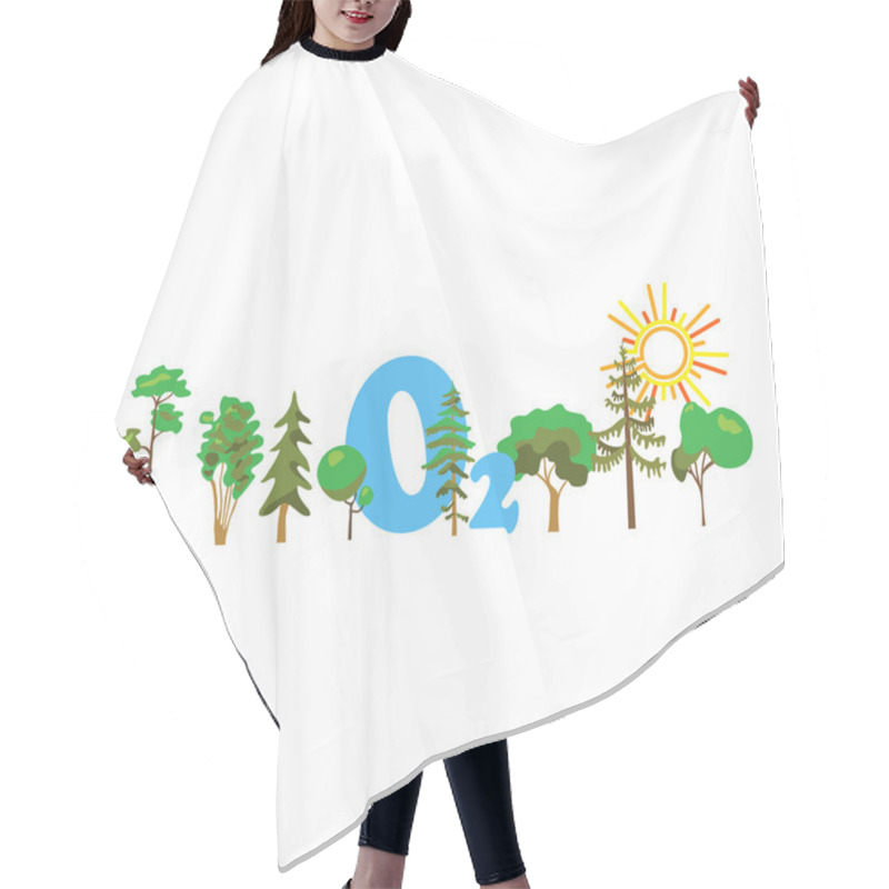 Personality  Cartoon Image Of Photosynthesis Trees Hair Cutting Cape