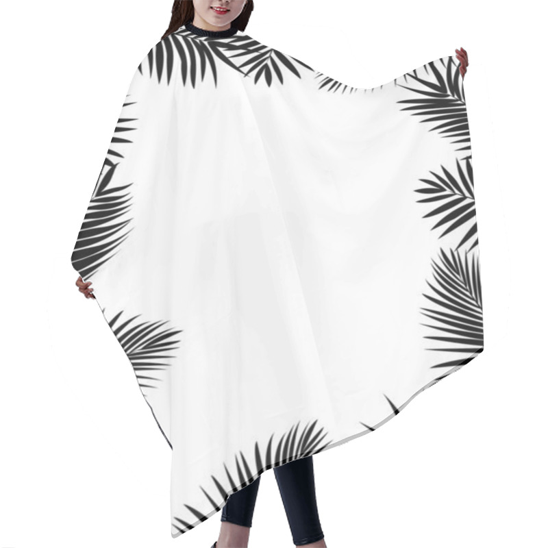 Personality  Palm Leaf Silhouette Hair Cutting Cape