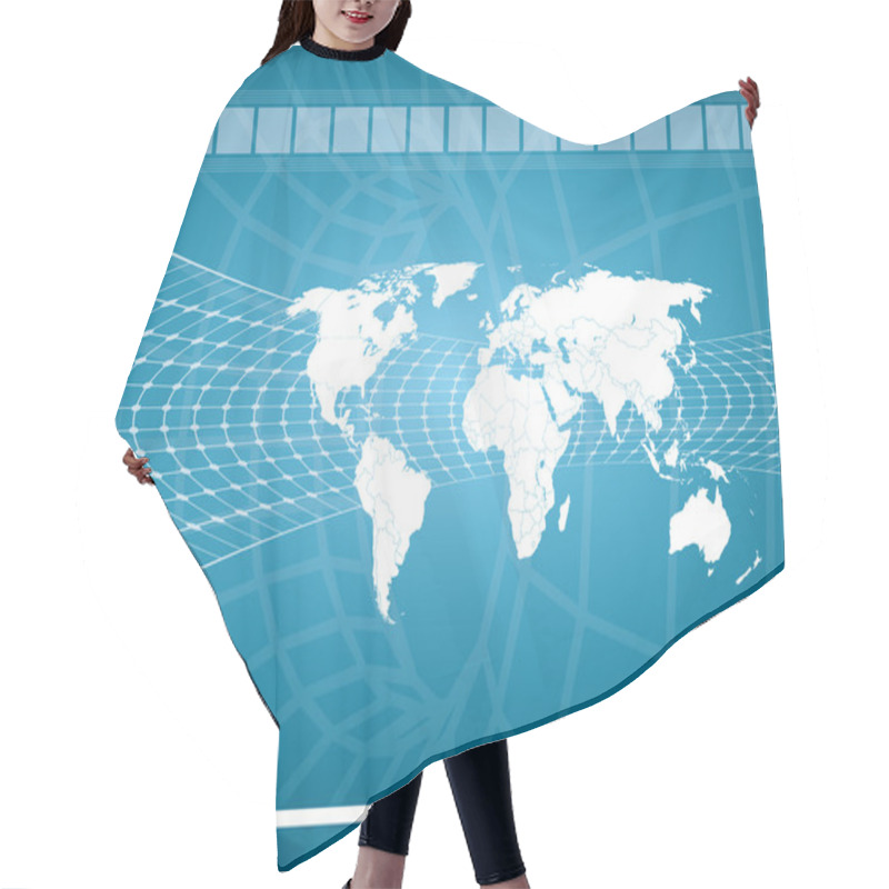 Personality  Technology Background Vector Hair Cutting Cape