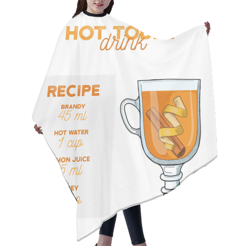 Personality  Hot Toddy Drink Illustration Recipe Drink With Ingredients Hair Cutting Cape